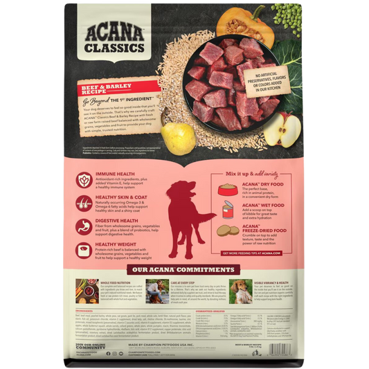 Acana Classics Beef & Barley Recipe Dry Dog Food